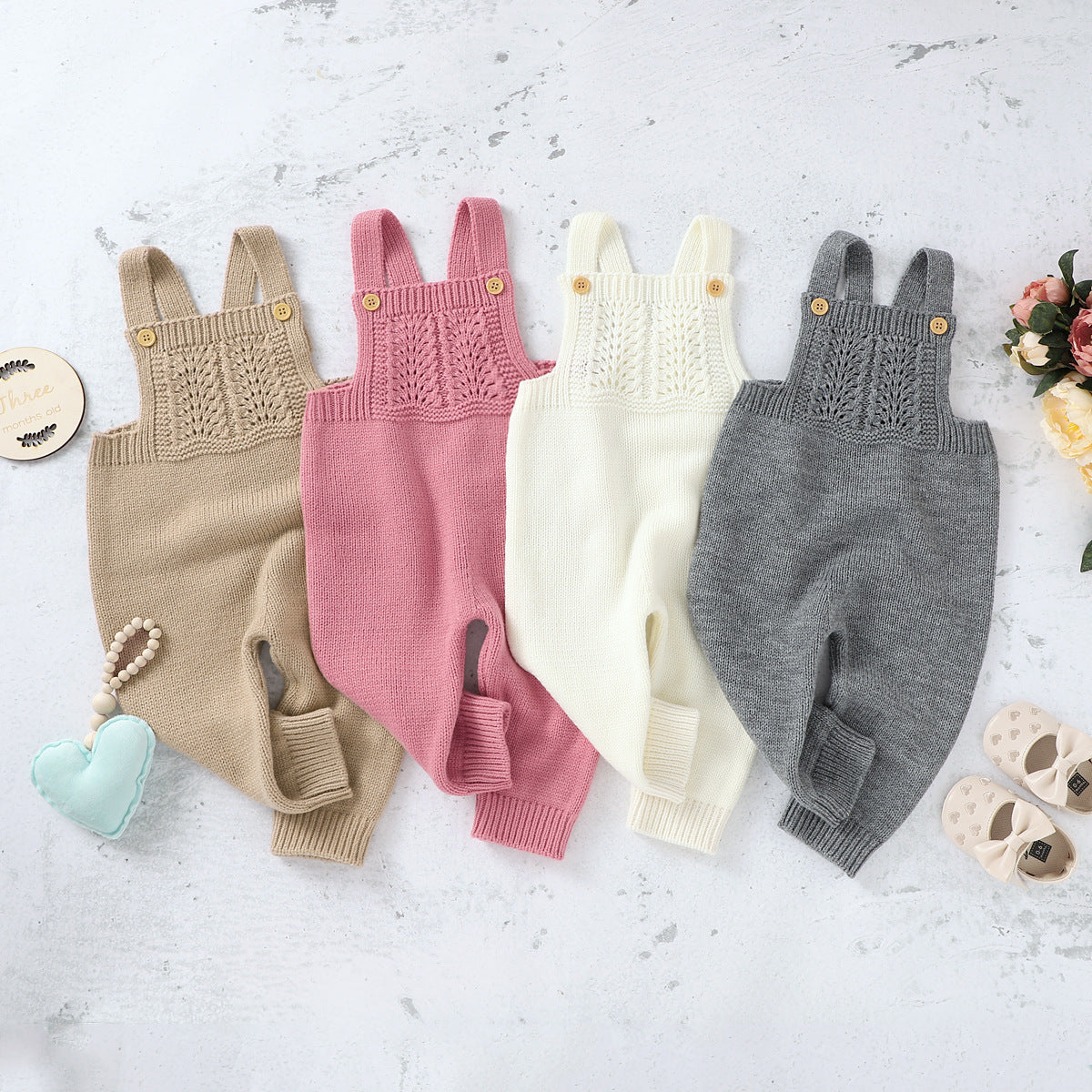Baby Sling One-piece Solid Color Romper
