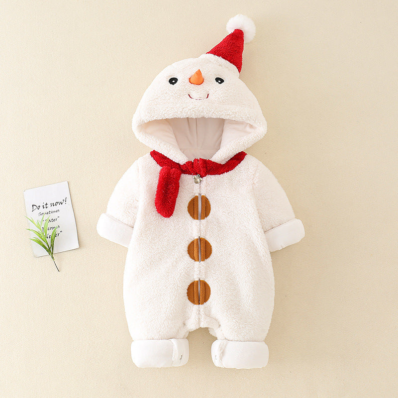 Baby Fleece-lined Warm Jumpsuit