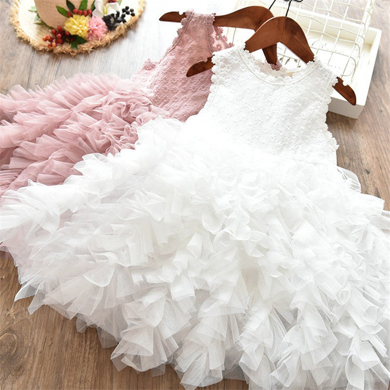 Sleeveless Girl Summer Dress Puff Dress