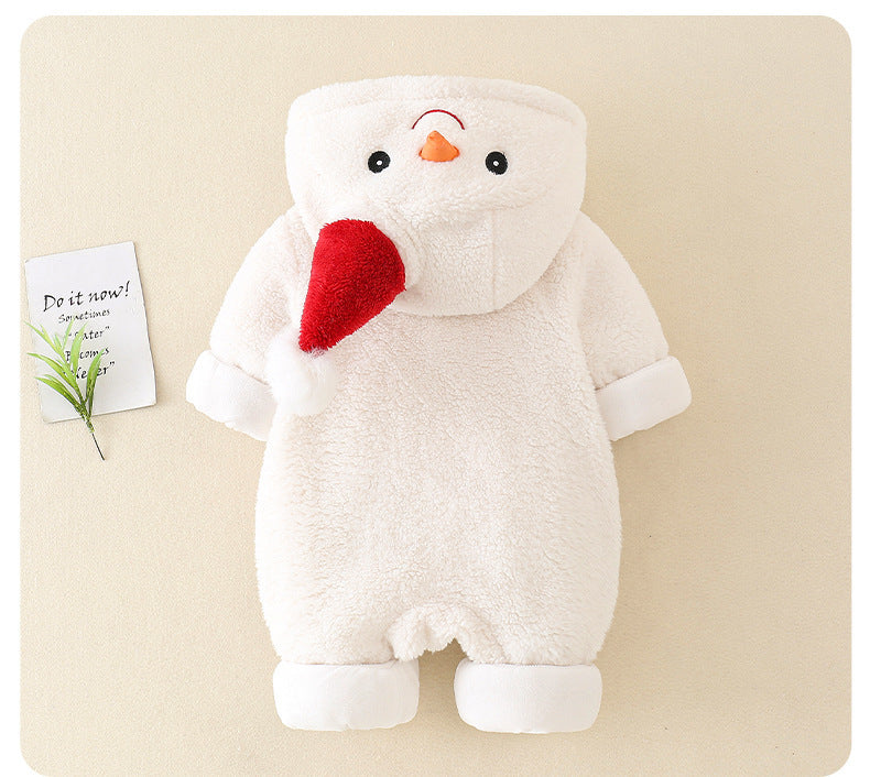 Baby Fleece-lined Warm Jumpsuit