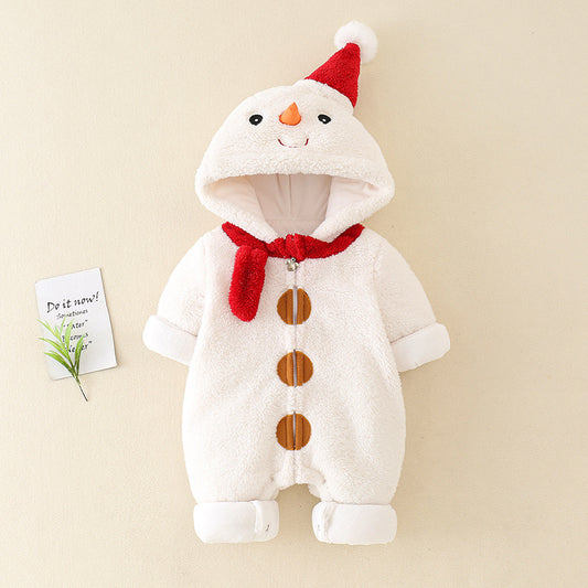 Baby Fleece-lined Warm Jumpsuit