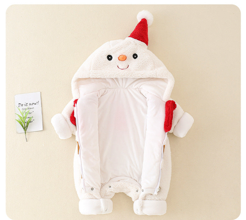 Baby Fleece-lined Warm Jumpsuit