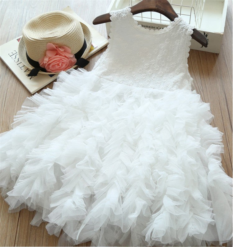 Sleeveless Girl Summer Dress Puff Dress