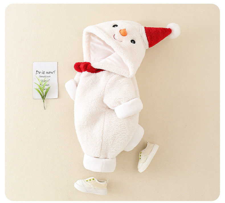 Baby Fleece-lined Warm Jumpsuit