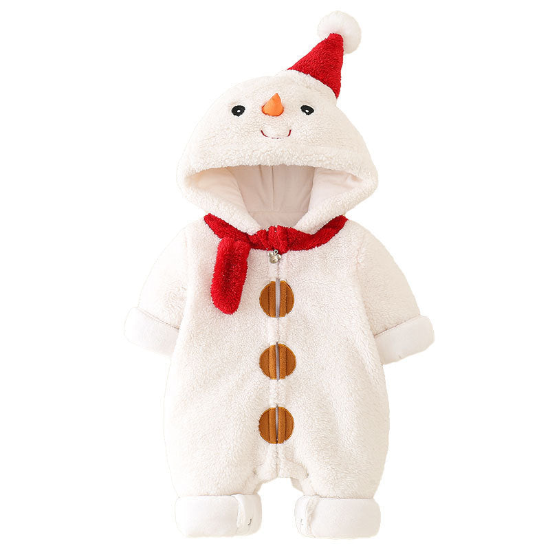 Baby Fleece-lined Warm Jumpsuit