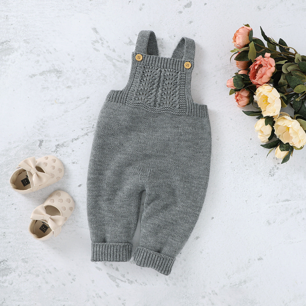 Baby Sling One-piece Solid Color Romper